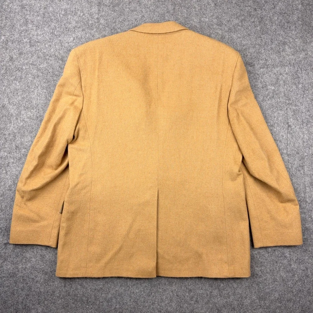 VTG Camel Hair Blazer Men 42R Tan Two Button Sport Coat USA Made 90s Hunt Valley